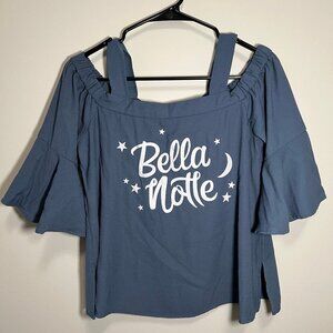 Blue Blouse - Bella Notte (Lady and the Tramp reference) - Women's Small